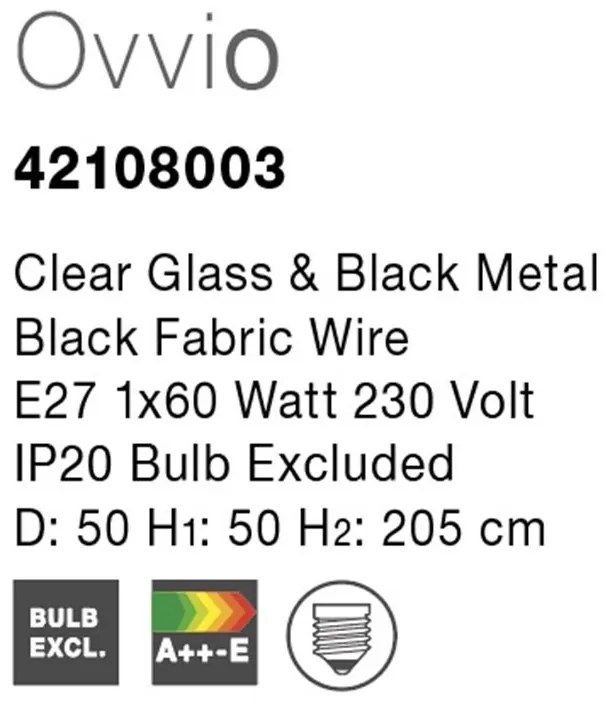 Lustra / Pendul design modern 50cm Ovvio NVL-42108003