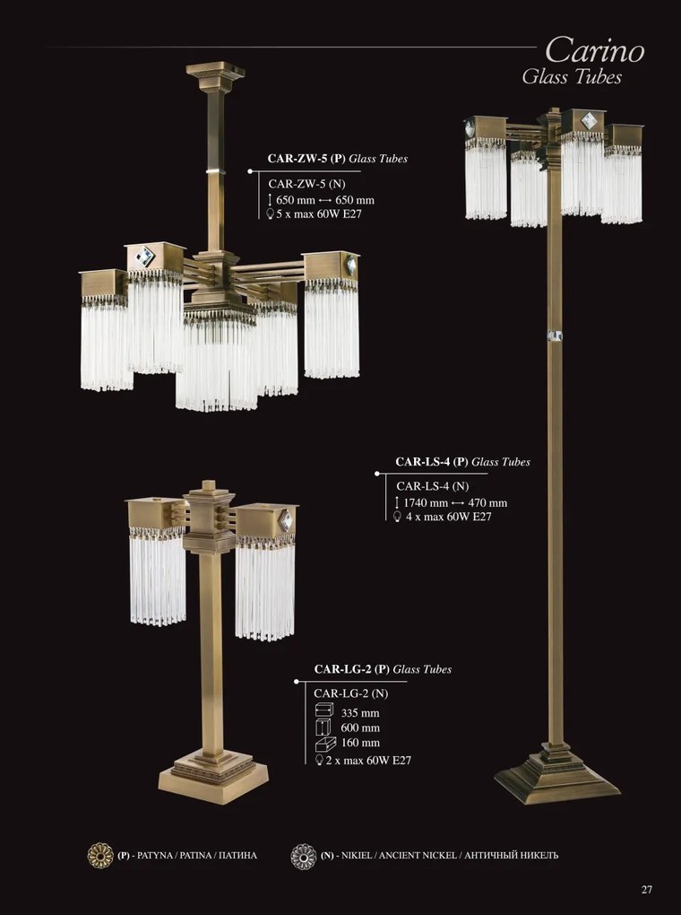 Lampadar design clasic realizat manual CARINO