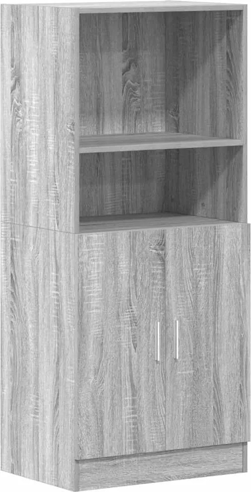 vidaXL Dulap de bucătărie, gri sonoma, 57x41,5x131,5 cm lemn prelucrat