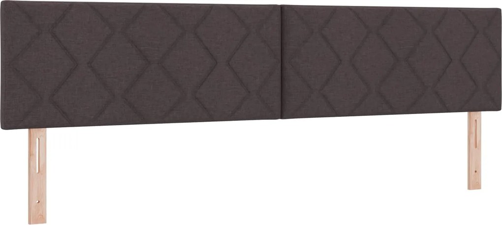 vidaXL Tăblie LED Maro 200 cm țesătură