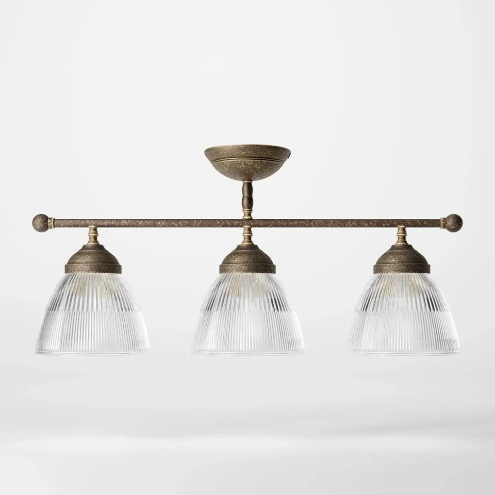 Lustra stil neoclasic din alama si abajur ceramic Elide