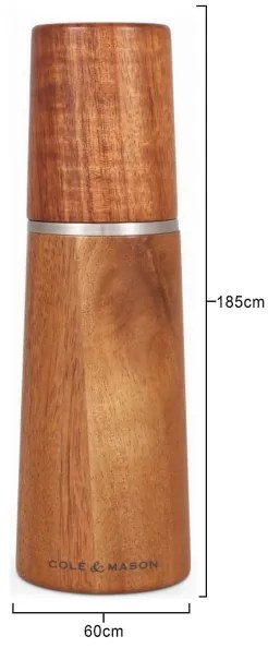 Cole&Mason - Set 2 râșnițe sare și piper MARLOW acacia 18,5 cm