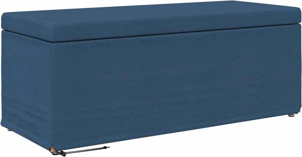 vidaXL Taburet albastru 101 x 41 x 40 cm Stofă și lemn prelucrat