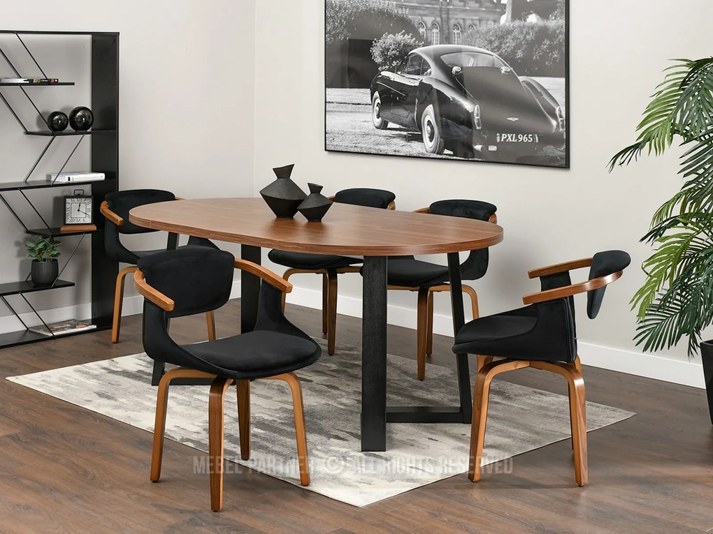 Scaun Max K (negru + nuc). 1111150