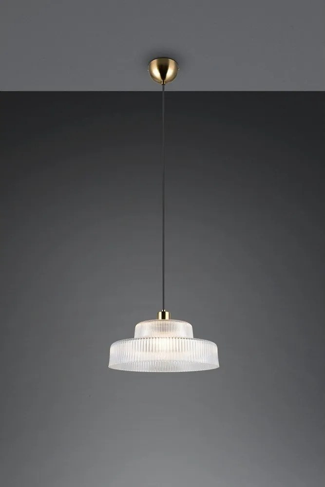 Lustră cu abajur din sticlă ø 35 cm Abella – Reality