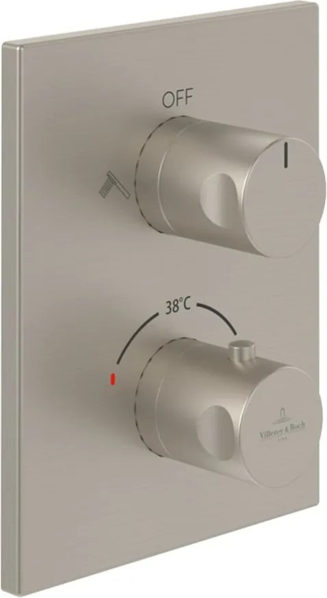 Baterie cada-dus incastrata Villeroy&Boch Angular nichel periat fara corp ingropat