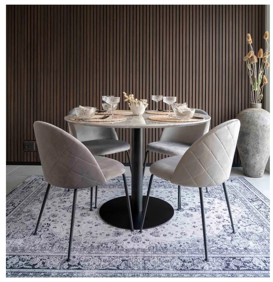 Scaune de dining gri-deschis 2 buc. din catifea Geneve – House Nordic