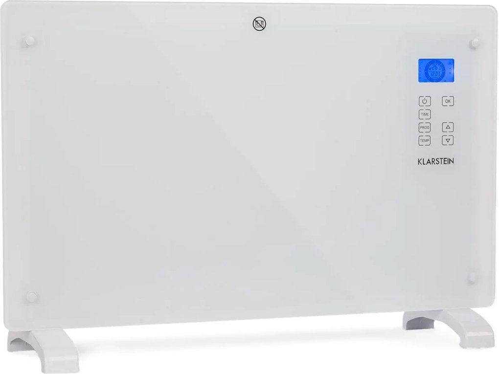 Klarstein Norderney, încălzitor convențional, termostat, temporizator, 2000 W, 30 m², alb