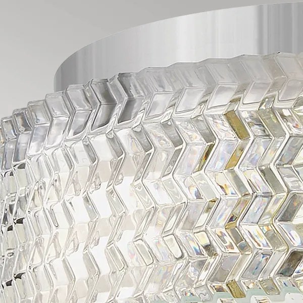 Plafonieră Hinkley HK-ELLE-F-S-CM 2xE27/60W/230V d. 30,5 cm crom