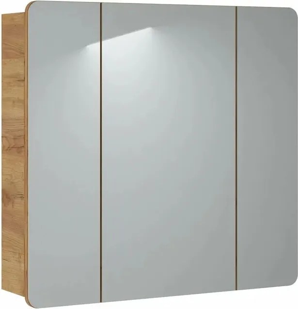 Dulap cu oglinda 80 cm cu 3 usi Comad Aruba stejar Craft
