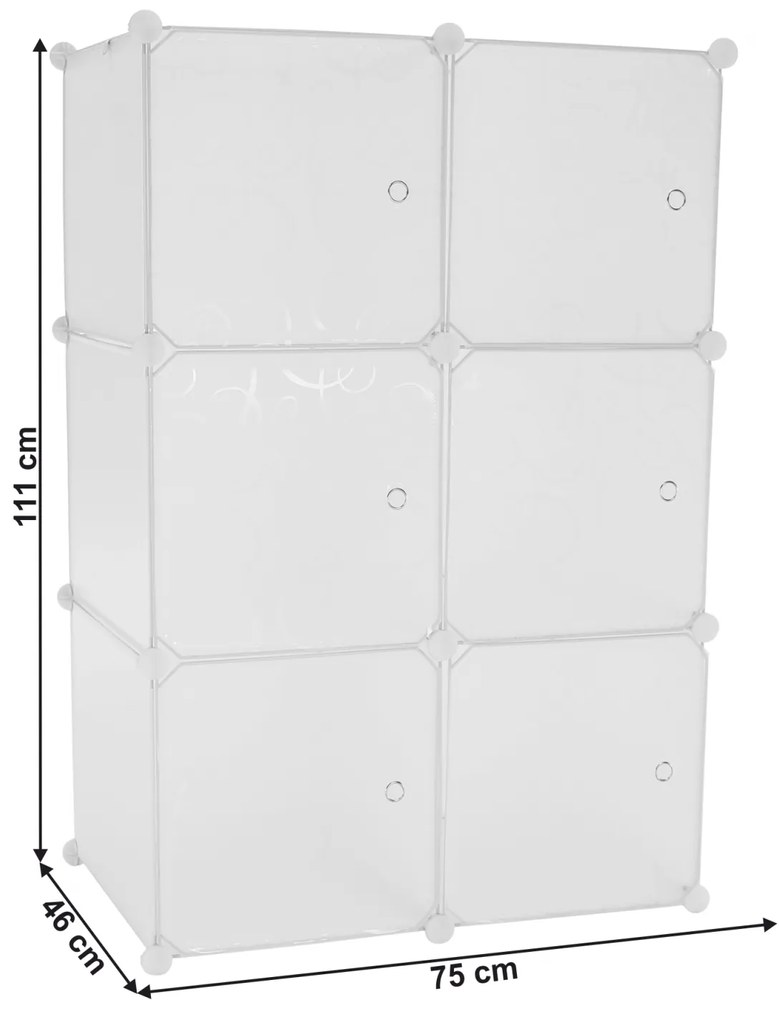 Dulap modular practic, alb   model, ZERUS