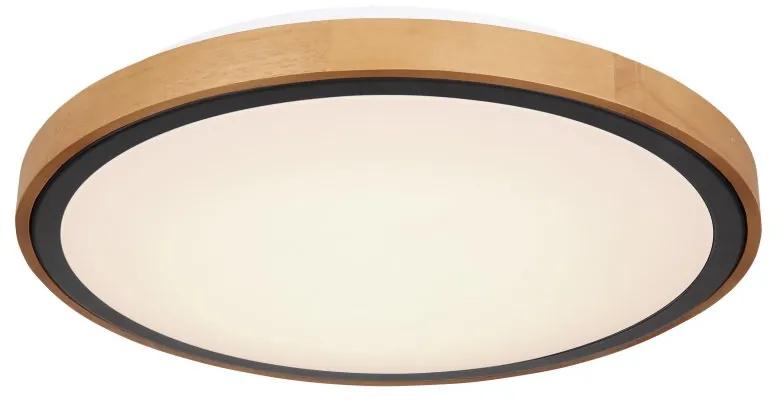 Plafoniera LED cu aspect lemn design modern Bruno maro 43,7cm 24W