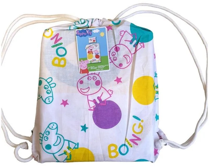 Purcelușa Peppa Boing set de pat 140×200cm, 70×90 cm