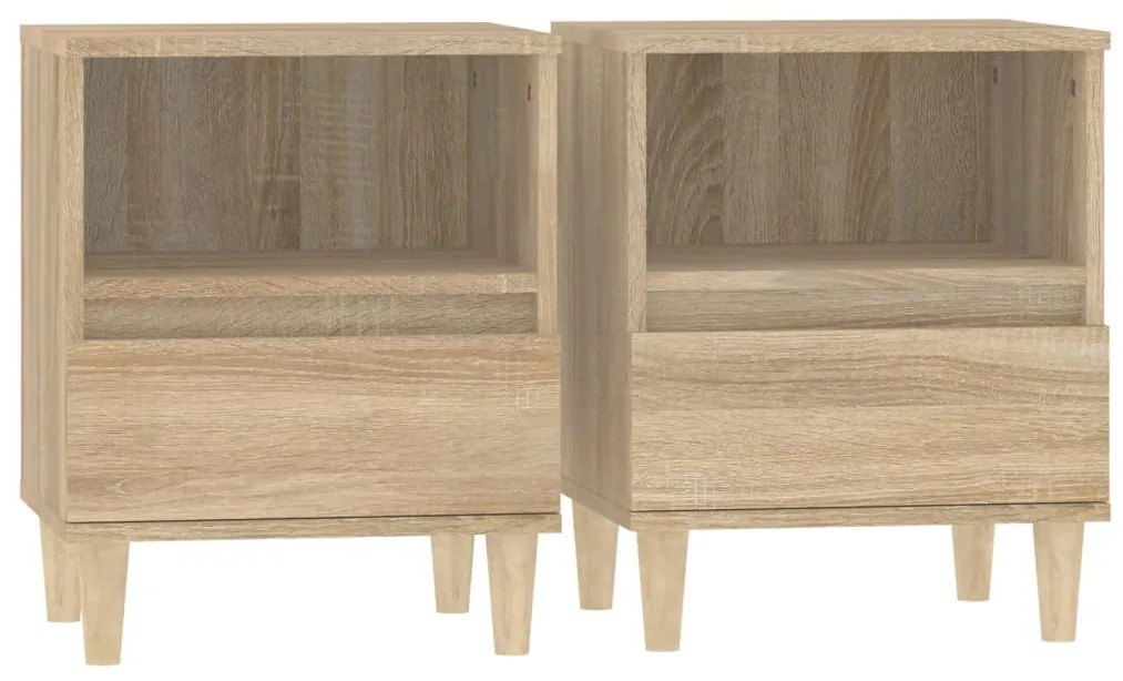 821801 vidaXL Noptiere, 2 buc., stejar sonoma, 40x35x50 cm