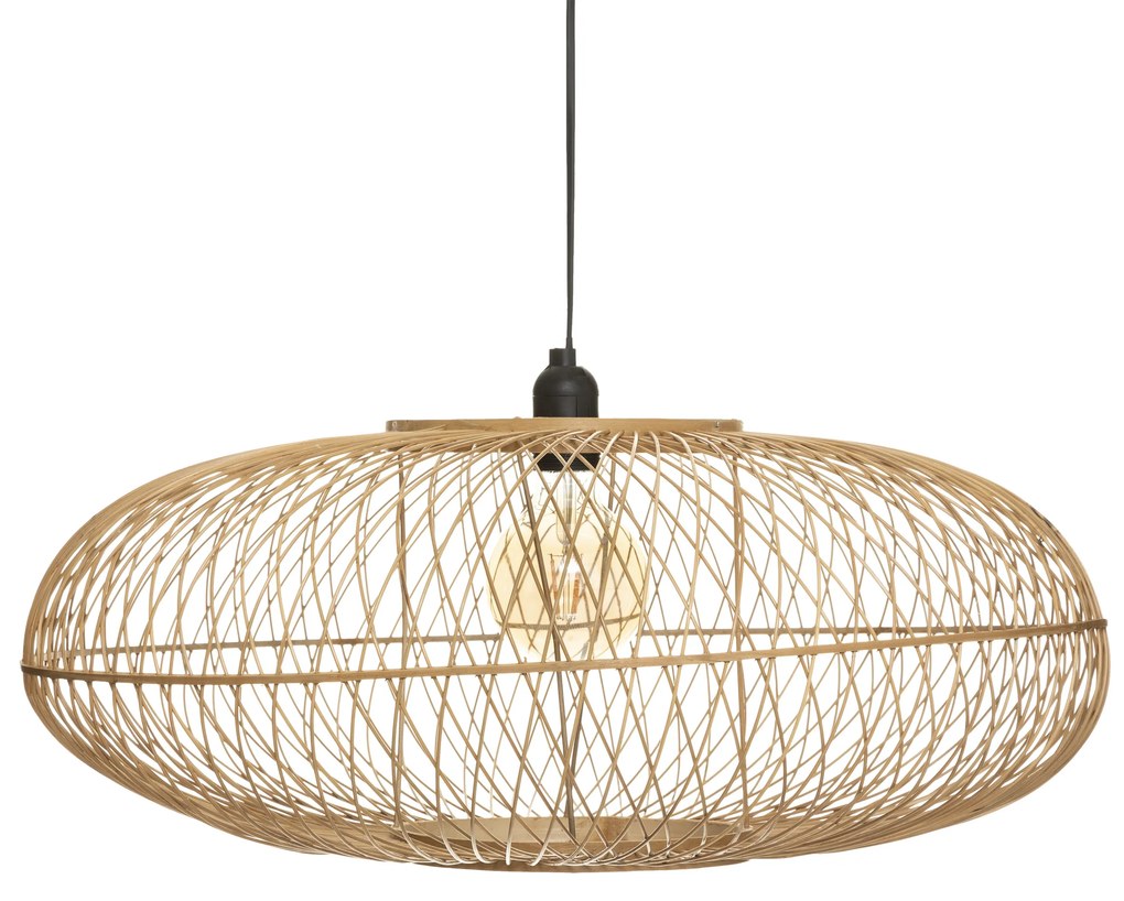 Lampă cu pandantiv din bambus LOREN, Ø 60 cm