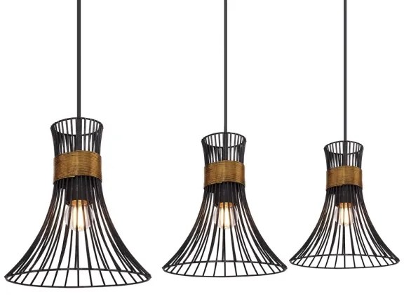 Globo 54814-3H - Lustră pe cablu PURRA 3xE27/60W/230V