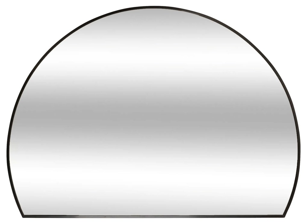 Oglindă semicirculară pentru hol ALICE, cadru metalic, 90 x 65 cm, negru