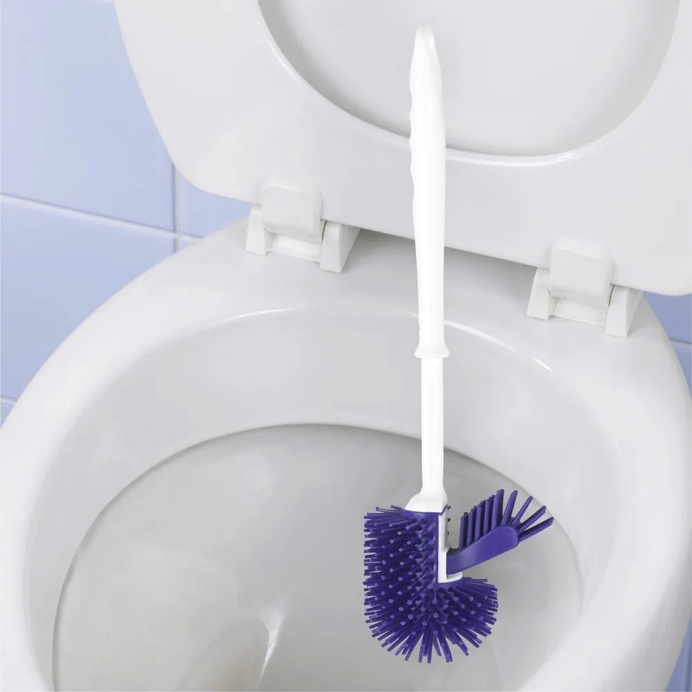 Perie de WC albă din plastic - Maximex