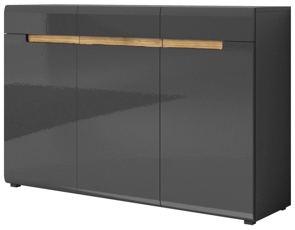 Comodă Hayle Typ 45 (gri + gri luciu înalt). 1030079