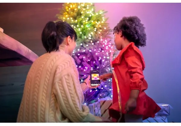 Instalație LED RGB dimabilă de Crăciun 100xLED 8 m USB Wi-Fi Twinkly TWKP100RGB-T