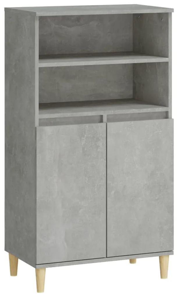 Dulap inalt, gri beton, 60x36x110 cm, lemn compozit 1, Gri beton