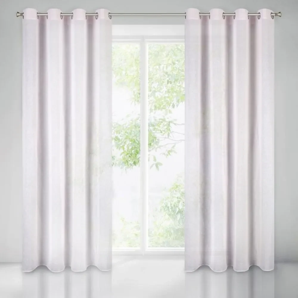 Perdea delicată și aerisită pentru cercuri în roz 140 x 250 cm