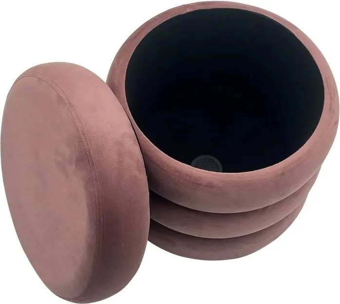 Taburete cu spatiu de depozitare, VOGUE 40cm catifea rose