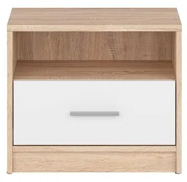 Noptieră Nepo Plus 3 (stejar sonoma + alb) . 1098278