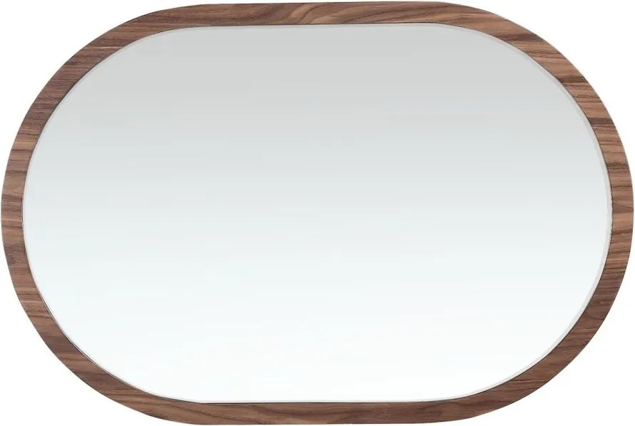 Oglinda decorativa design LUX Oval Walnut