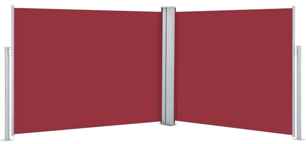 Copertina laterala retractabila, rosu, 140 x 1000 cm Rosu, 140 x 1000 cm