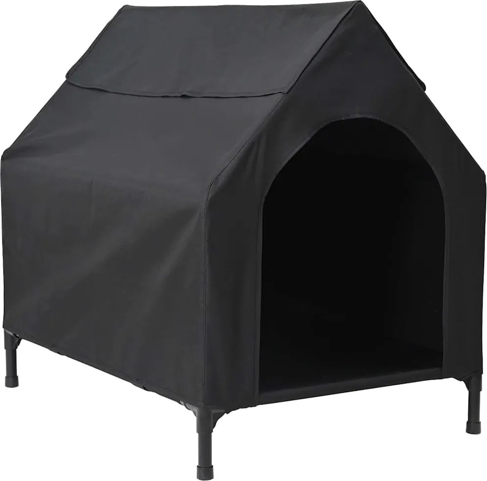 vidaXL Casă pentru animale de companie Negru 110 x 75 x 90 cm Oțel