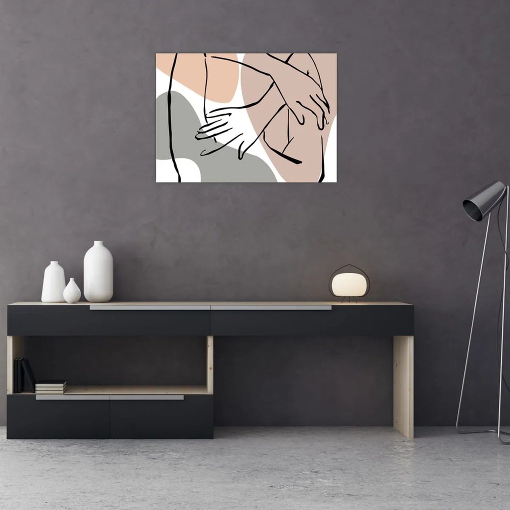 Tablou - Femeie corp linie de artă N⁰2 (70x50 cm)