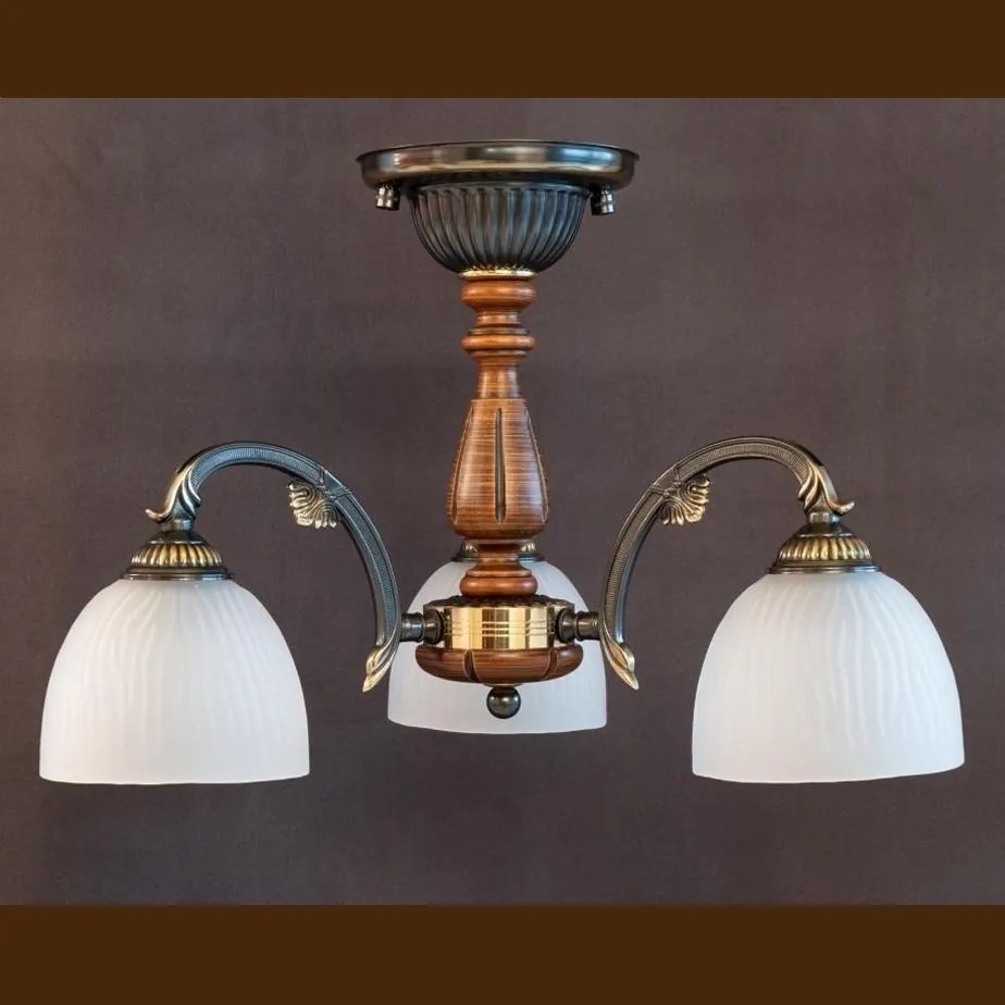 Lustra rustica aplicata cu 3 brate design italian 9941