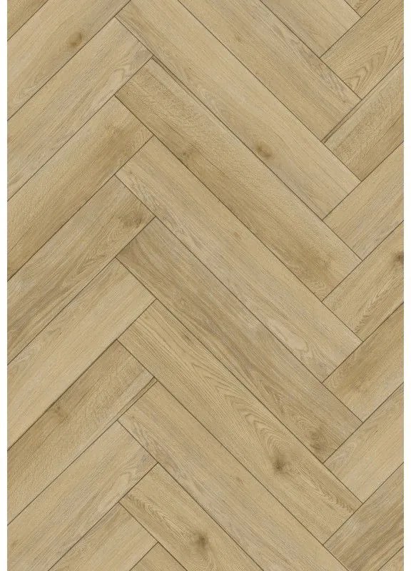 Mexen Charter Oak probă panouri vinil heringbone 635 x 127 mm SPC 6,5 mm, suport 1,5 mm, 4 V-Fuga, Stejar - F1169-S