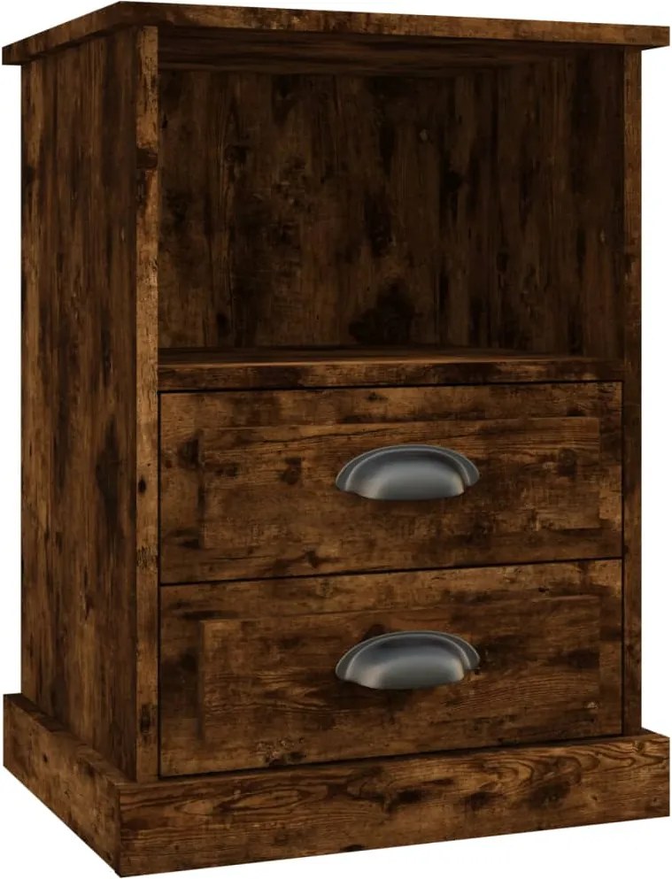 vidaXL Noptieră, stejar afumat, 43x36x60 cm