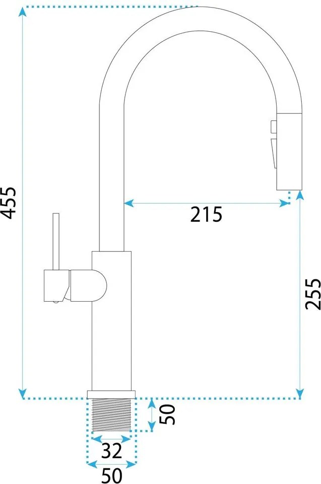 Baterie bucatarie Rea Master cupru periat