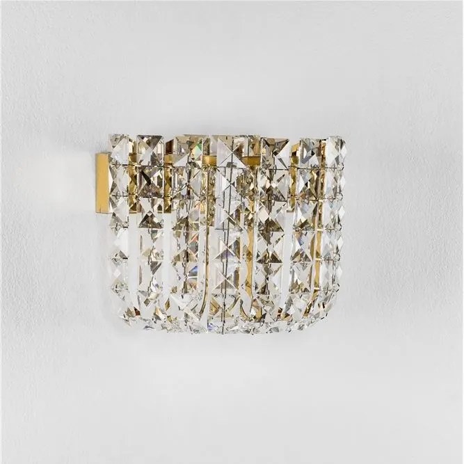 Aplica de perete LED auriu, cristale sticla CELYSIA