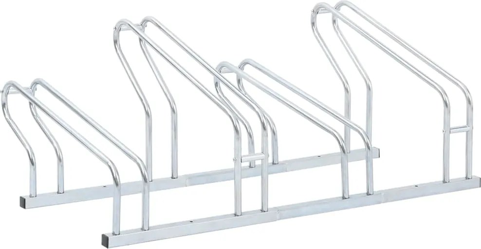 vidaXL Suport de sine stătător pentru 4 biciclete, oțel galvanizat