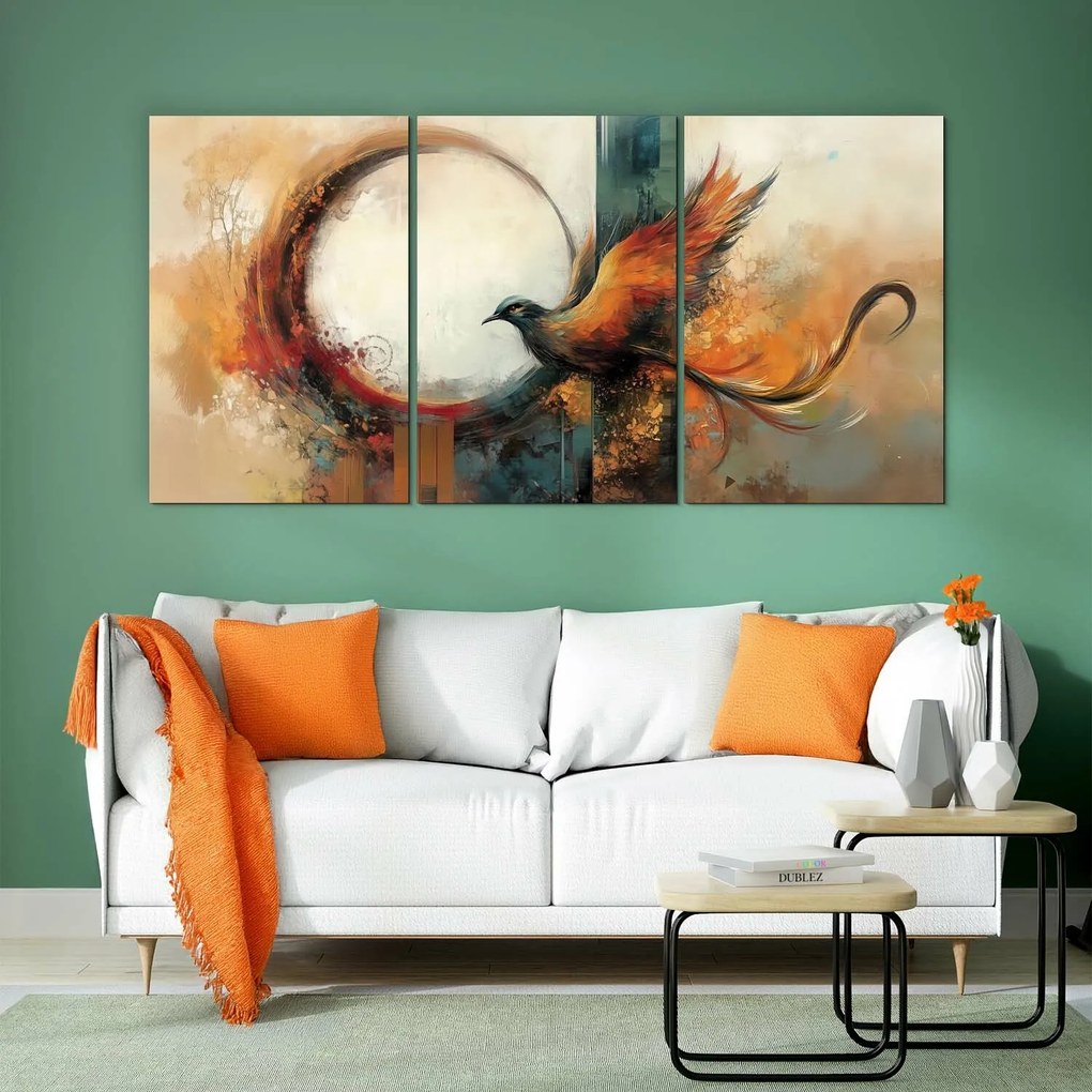 DUBLEZ | Tablou triptic - Phoenix