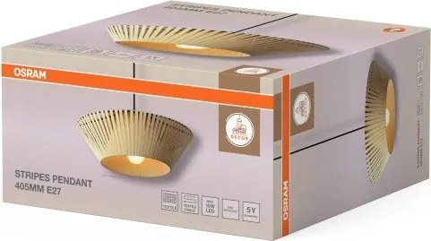 Osram - Lustru suspendat cu cablu DECOR STRIPES, 1xE27/10W/230V, Ø 40,5 cm, bej