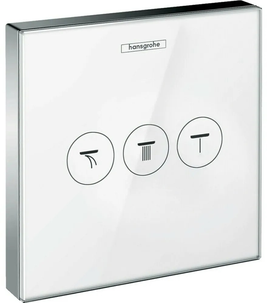 Divertor incastrat Hansgrohe ShowerSelect alb/crom cu 3 iesiri