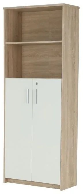Dulap Birou JOHAN 2 NEW 10 Alb/Stejar Sonoma