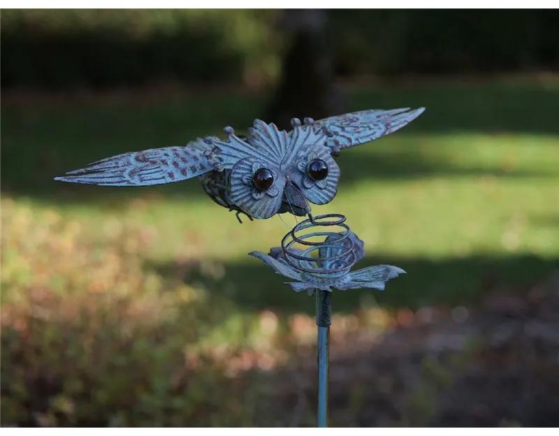 Figurina metal Flying owl, 130x30x35 cm