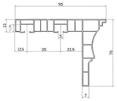 Sina perdea tavan din pvc, 2 canale,  alba , cu toate accesoriile incluse - 600 cm