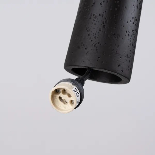 Lustră pe cablu Sollux SL.1355 ELECTRA 1xGU10/10W/230V beton/negru