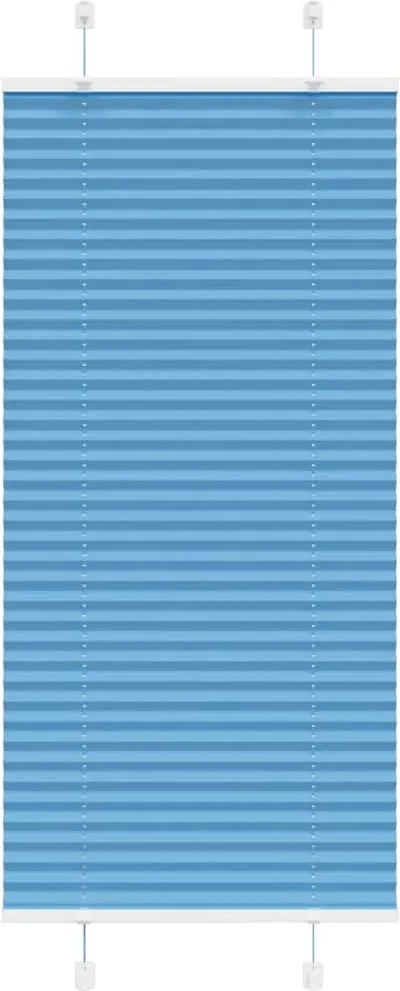vidaXL Jaluzea plisată Albastru 55x150 cm Lățime țesătură 54,4 cm