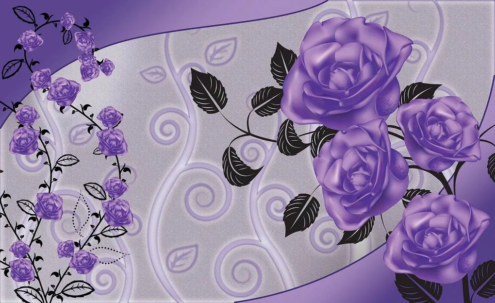 Fototapet - Trandafir violet (152,5x104 cm)
