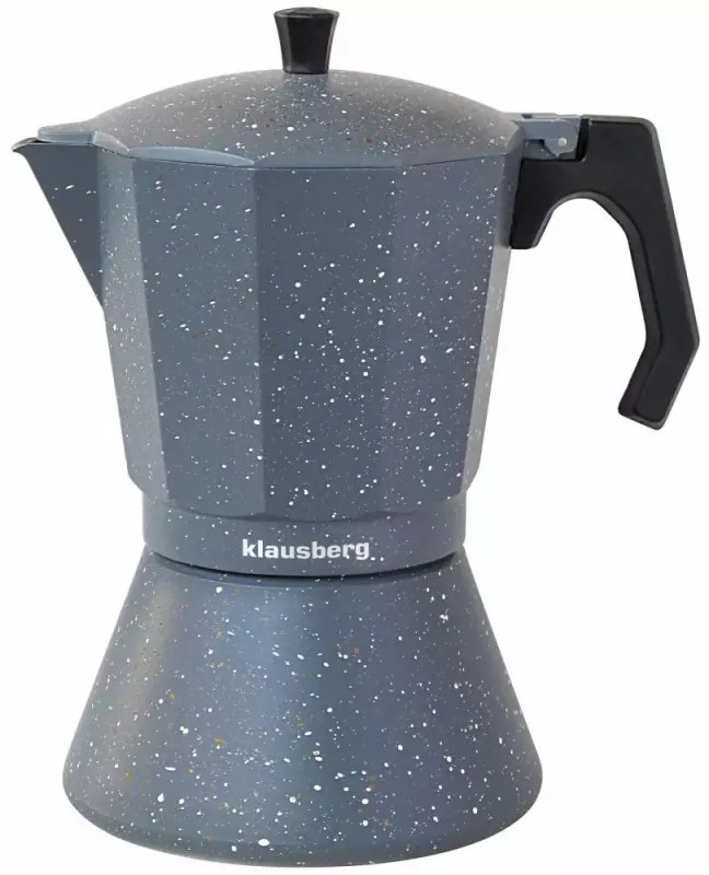 Cafetiera moka Klausberg KB 7547, 9 cesti, Inductie, Marmura gri