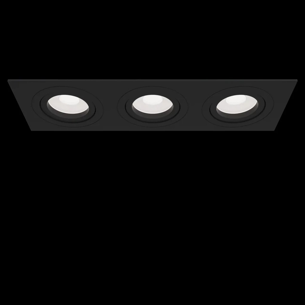 Corp incastrabil cu 3 spoturi directionabile Atom negru MY-DL024-2-03B
