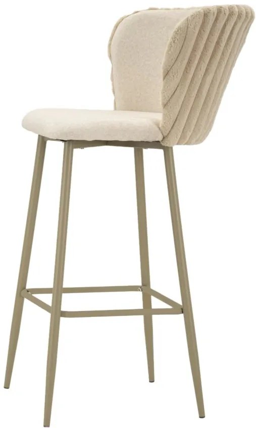 Mauro Ferretti Scaun De Bar Alaska -B- Crem Set 2 Bucăți Cm 55X58X106 (Înălțime Scaun Cm 77) | Aosom Romania